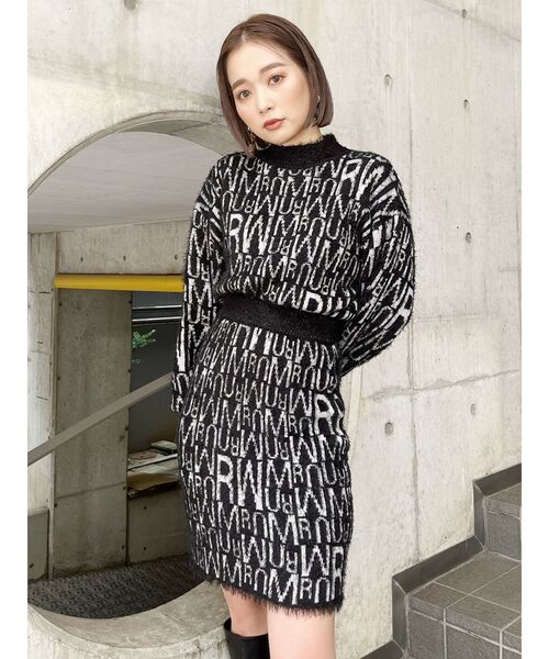 MURUA（ムルーア）の「シャギーパターンミニスカート（スカート・レディース・アイボリー/ブラック・FREE）」の15枚目の写真