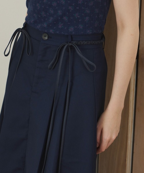 セール】2way ribbon belt skirt/ウエストリボンタックスカート