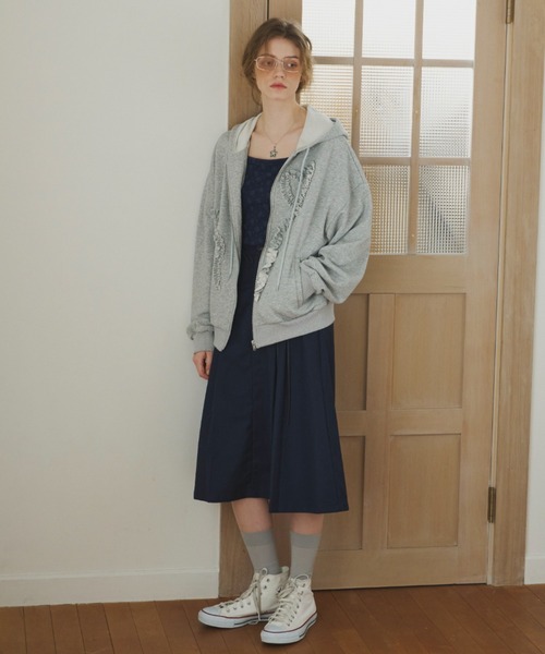 idem(イデム)の「2way ribbon belt skirt/ウエストリボンタックスカート(スカート・レディース・グレー/ベージュ/ブラック/ブラウン/ネイビー/その他1・FREE)」の13枚目の写真