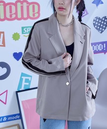 miette | 配色ﾗｲﾝｽﾘｰﾌﾞﾃｰﾗｰﾄﾞｼﾞｬｹｯﾄ(テーラードジャケット)