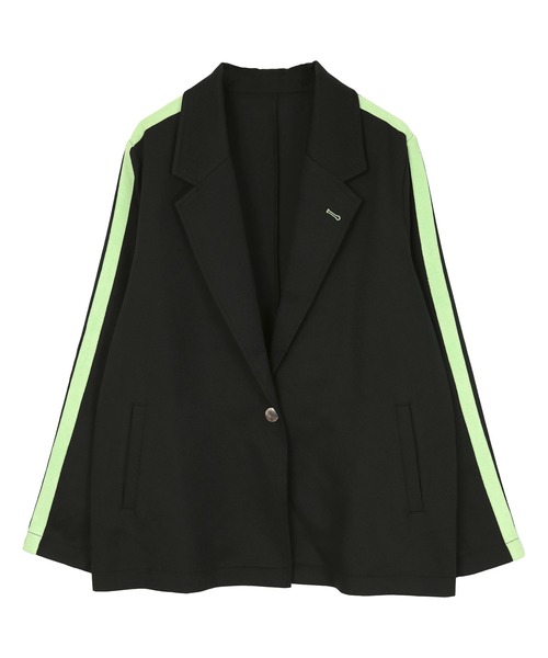 miette（ミエット）の「配色ﾗｲﾝｽﾘｰﾌﾞﾃｰﾗｰﾄﾞｼﾞｬｹｯﾄ（テーラードジャケット・レディース・グレー/ベージュ/ブラック・FREE）」の17枚目の写真