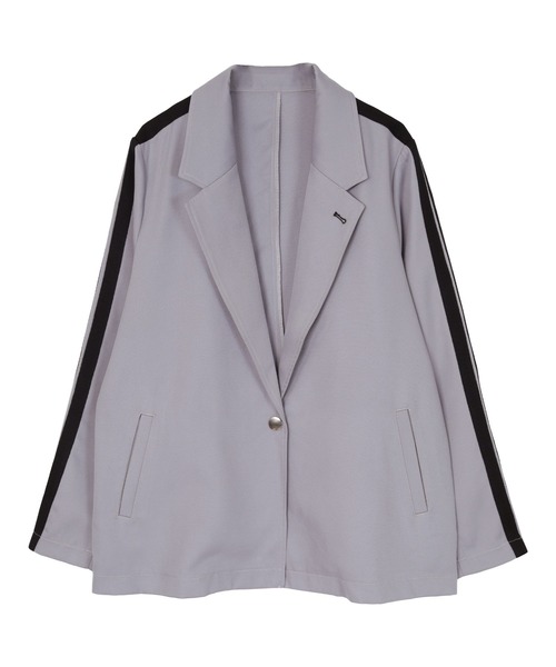 miette（ミエット）の「配色ﾗｲﾝｽﾘｰﾌﾞﾃｰﾗｰﾄﾞｼﾞｬｹｯﾄ（テーラードジャケット・レディース・グレー/ベージュ/ブラック・FREE）」の18枚目の写真