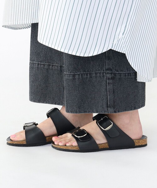 BEAMS HEART WOMEN♡ バックル付き ダブルベルト サンダル M BEAMS HEART サンダル バックル付き ダブルベルト レディース