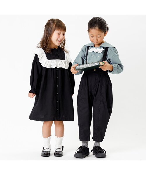 Ampersand（アンパサンド）の「premier 蝶ネクタイ付きセーラートップス（シャツ/ブラウス・キッズ・サックスブルー/ベージュ・80/140/110/130/120/100/90）」の9枚目の写真