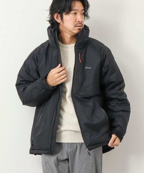 NANGA（ナンガ）の「【WEB限定】【NANGA/ナンガ】AURORA STAND COLLAR DOWN JACKET オーロラ スタンドカラー ダウンジャケット（ダウンジャケット/コート・メンズ・ブラック/グレー・M/L）」の2枚目の写真