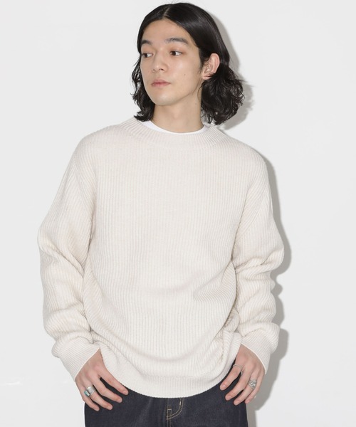 NANO universe（ナノユニバース）の「ウールミックス両畔クルーネックニット（ニット/セーター・メンズ・ネイビー/ブラック/オフホワイト・M/L）」の11枚目の写真