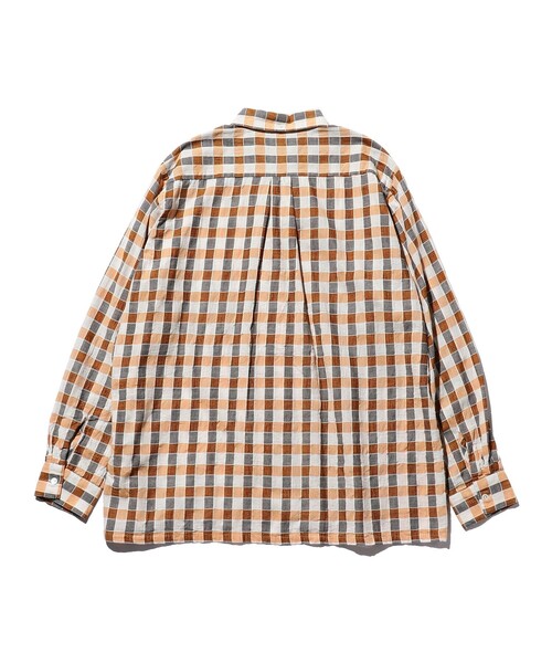 BEAMS PLUS（ビームスプラス）の「BEAMS PLUS / パナマ チェック オープンカラー ボタンダウン シャツ（シャツ/ブラウス・メンズ・ブルー/オレンジ/グリーン・XL/S/M/L）」の16枚目の写真