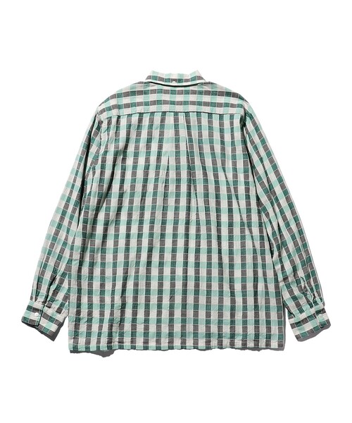 BEAMS PLUS（ビームスプラス）の「BEAMS PLUS / パナマ チェック オープンカラー ボタンダウン シャツ（シャツ/ブラウス・メンズ・ブルー/オレンジ/グリーン・XL/S/M/L）」の21枚目の写真