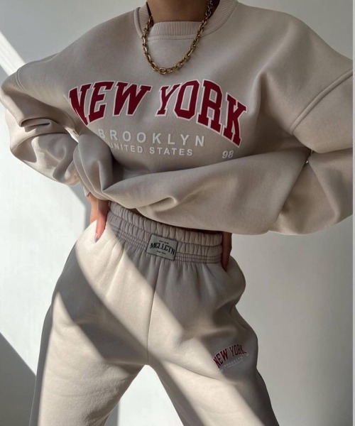 2点SET】NEW YORK セットアップ トレーナー＆パンツ（スウェット