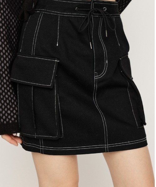 スライ ジャストウエスト ショート スカート ビー SLY | J／W JQ DENIM ショートスカート (スカート ) |SHEL'TTER