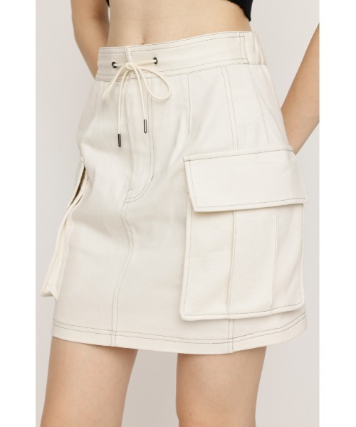 SLY（スライ）の「COMBI CUT S/SK コンビ カット ショートスカート（スカート・レディース・グレー/ブラック/アイボリー・2/1）」の12枚目の写真