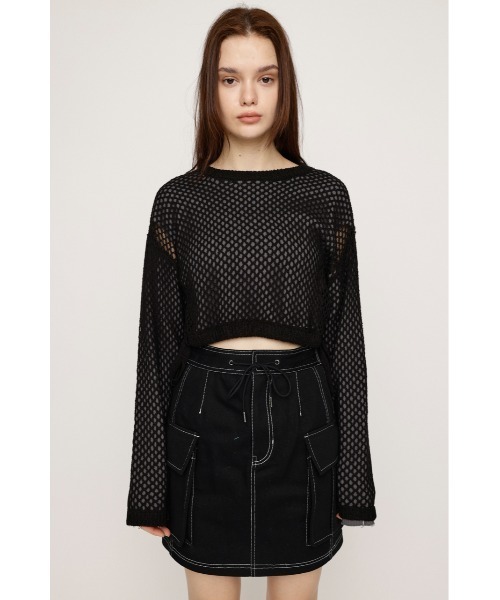 SLY（スライ）の「COMBI CUT S/SK コンビ カット ショートスカート（スカート・レディース・グレー/ブラック/アイボリー・2/1）」の16枚目の写真