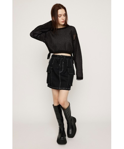 SLY（スライ）の「COMBI CUT S/SK コンビ カット ショートスカート（スカート・レディース・グレー/ブラック/アイボリー・2/1）」の17枚目の写真