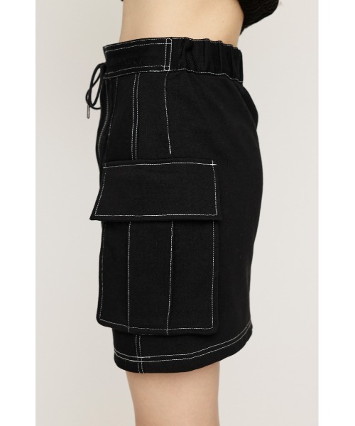 SLY（スライ）の「COMBI CUT S/SK コンビ カット ショートスカート（スカート・レディース・グレー/ブラック/アイボリー・2/1）」の19枚目の写真