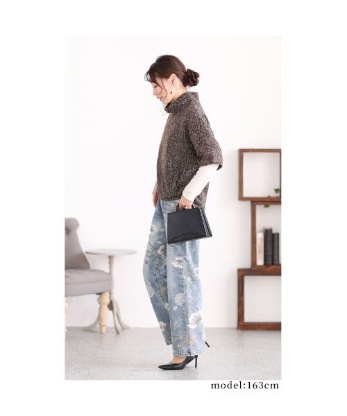 Sawa a la mode(サワアラモード)の「重ね着が楽しくなるレイヤードトップス(Tシャツ/カットソー・レディース・ブラウン/ダークグレー・FREE)」の22枚目の写真