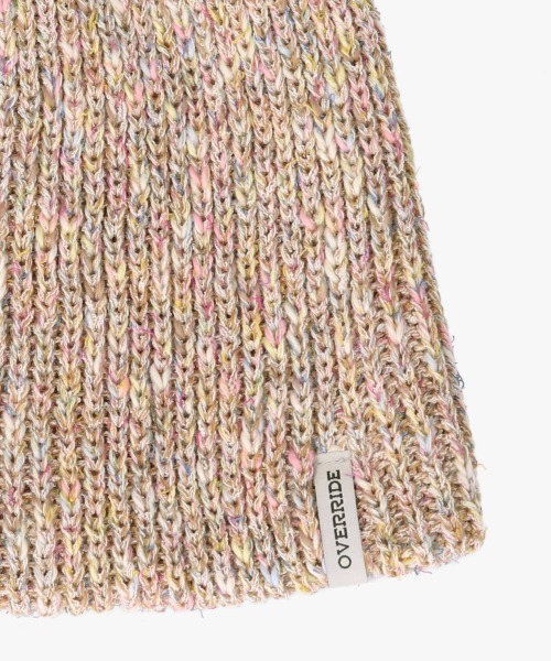 OVERRIDE(オーバーライド)の「OVERRIDE OGCMIX SHORT BEANIE SG / オーバーライド(ニットキャップ/ビーニー・レディース・ベージュ/パープル/ダークグレー・57~59cm)」の8枚目の写真