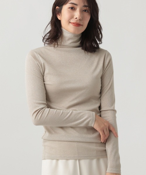 Elura（エルーラ）の「ラメタートル／105299（Tシャツ/カットソー・レディース・ライトグレー/ホワイト/ベージュ・FREE）」の3枚目の写真