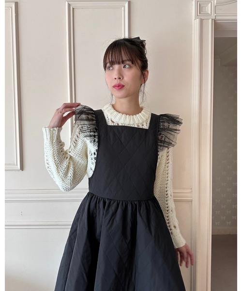 epine（エピヌ）の「back lace up cable knit（ニット/セーター）」 - WEAR