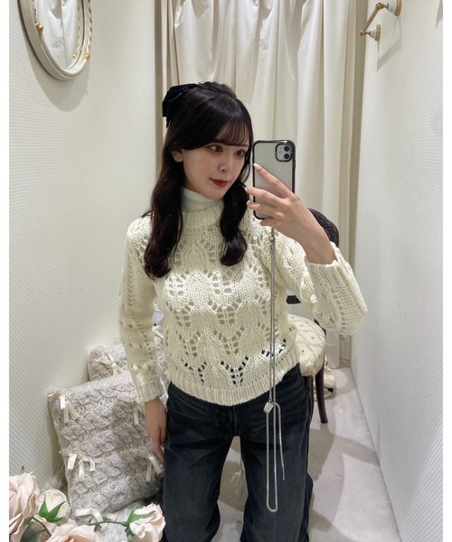 epine(エピヌ)の「back lace up cable knit(ニット/セーター・レディース・アイボリー・FREE)」の20枚目の写真