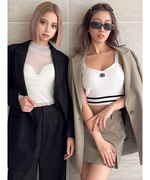 GYDA（ジェイダ）の「シングルLOOSEテーラードジャケット（テーラードジャケット・レディース・ベージュ/ブラック/ライトブルー・FREE）」の16枚目の写真