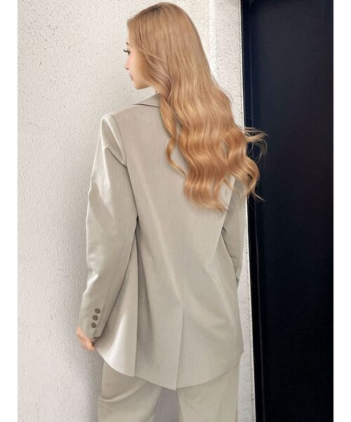 GYDA（ジェイダ）の「シングルLOOSEテーラードジャケット（テーラードジャケット・レディース・ベージュ/ブラック/ライトブルー・FREE）」の14枚目の写真