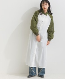 terrace（テラス）の「MA-1スリーブシャツワンピース（ワンピース）」