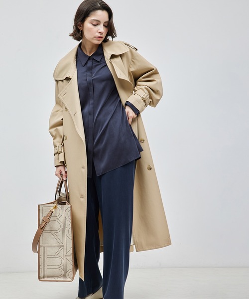 ROPE'（ロペ）の「ウォッシャブルシルクシャツ【雑誌掲載】（シャツ/ブラウス・レディース・キナリ/ネイビー・FREE）」の8枚目の写真