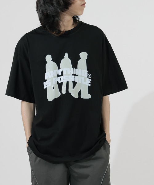 Theater code（シアターコード）の「front graphic T-shirt / フロント グラフィック T-シャツ 半袖（Tシャツ/カットソー・メンズ・ブラック/ホワイト/ブルー/ダークブルー/チャコール・3/2）」の21枚目の写真