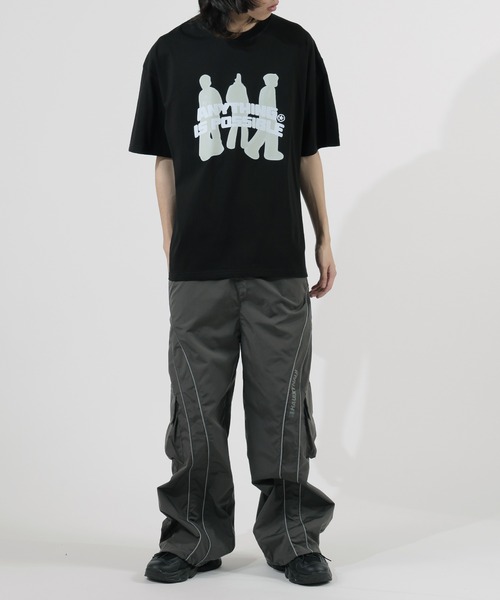 Theater code（シアターコード）の「front graphic T-shirt / フロント グラフィック T-シャツ 半袖（Tシャツ/カットソー・メンズ・ブラック/ホワイト/ブルー/ダークブルー/チャコール・3/2）」の22枚目の写真