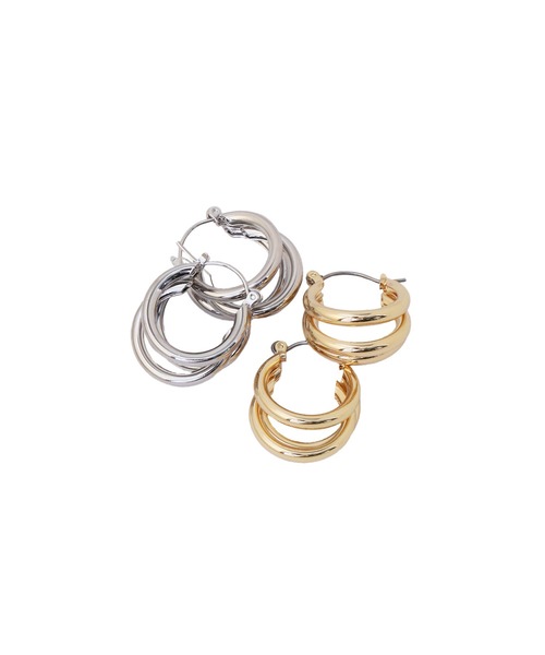 MIELI INVARIANT(ミエリインヴァリアント)の「Layer Ring Pierce(ピアス(両耳用)・レディース・シルバー/ゴールド・FREE)」の12枚目の写真