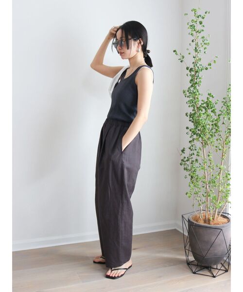 Ungrid（アングリッド）の「ランダムテレコタンクトップ（Tシャツ/カットソー・レディース・チャコールグレー/オフホワイト/パープル/オレンジ・FREE）」の8枚目の写真