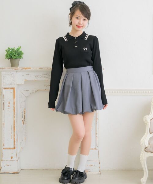 ems excite（エムズエキサイト）の「ポケット付き襟NTPO（ニット/セーター・レディース・ブラック/ピンク/ダークグレー/ナチュラル・FREE）」の11枚目の写真