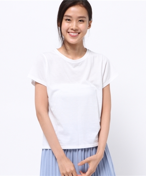 OUTLET(アウトレット)の「【who's who Chico】キャミ付キTシャツ(Tシャツ/カットソー・レディース・ホワイト系その他/ホワイト×ネイビー・FREE)」の9枚目の写真
