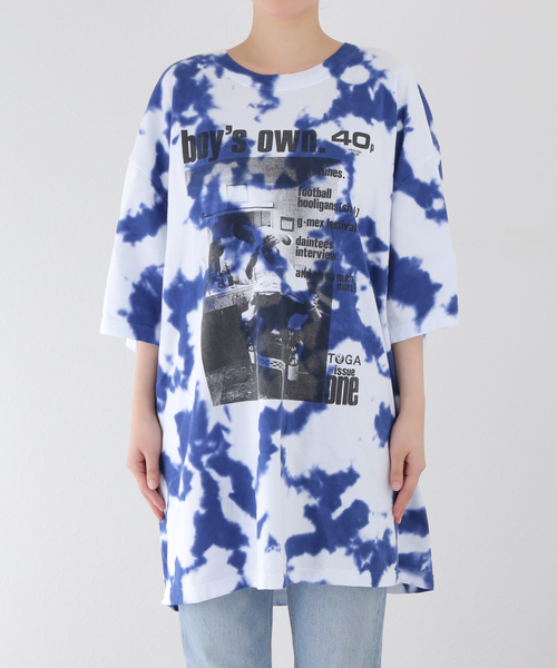 TOGA PULLA（トーガ　プルラ）の「【TOGA PULLA × BOY’S OWN】Tie dye print Tシャツ（Tシャツ/カットソー・レディース・ブルー・XX-LARGE）」の3枚目の写真