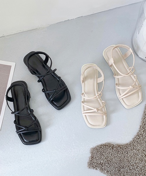 Miniministore（ミニミニストア）の「ストラップサンダル レディース 夏 美脚（サンダル・レディース・アイボリー/ブラック・25.0cm/24.0cm/23.0cm/22.5cm/24.5cm/23.5cm）」の12枚目の写真