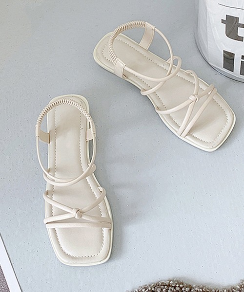 Miniministore（ミニミニストア）の「ストラップサンダル レディース 夏 美脚（サンダル・レディース・アイボリー/ブラック・25.0cm/24.0cm/23.0cm/22.5cm/24.5cm/23.5cm）」の13枚目の写真