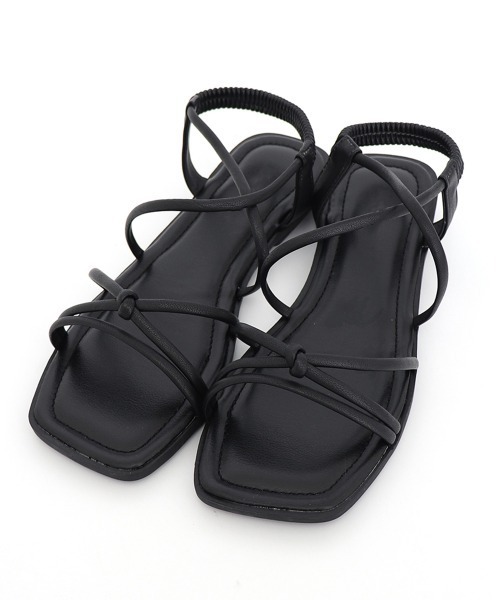 Miniministore（ミニミニストア）の「ストラップサンダル レディース 夏 美脚（サンダル・レディース・アイボリー/ブラック・25.0cm/24.0cm/23.0cm/22.5cm/24.5cm/23.5cm）」の15枚目の写真