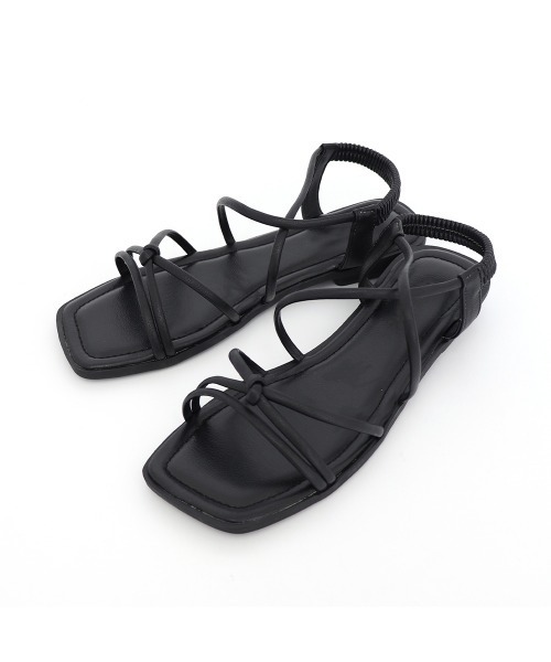 Miniministore（ミニミニストア）の「ストラップサンダル レディース 夏 美脚（サンダル・レディース・アイボリー/ブラック・25.0cm/24.0cm/23.0cm/22.5cm/24.5cm/23.5cm）」の16枚目の写真