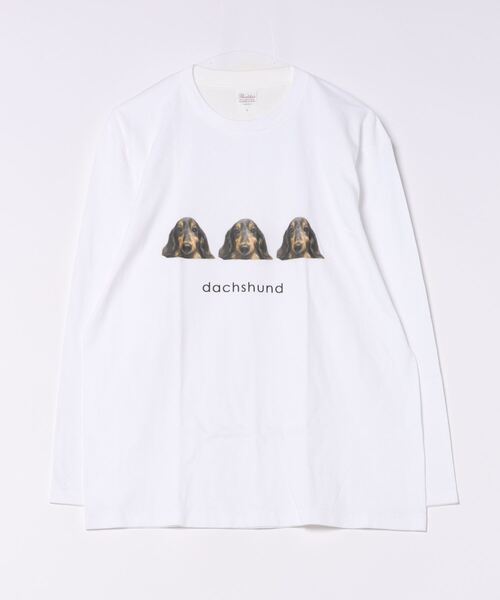 セール】犬プリントロングTシャツ（Tシャツ/カットソー
