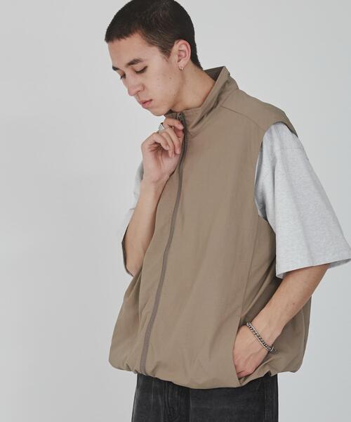 WEGO（ウィゴー）の「WEGO/ナイロンベスト（ベスト・メンズ・ベージュ/ブラック/ブルー系その他/ライトグレー・LARGE/MEDIUM/SMALL）」の8枚目の写真