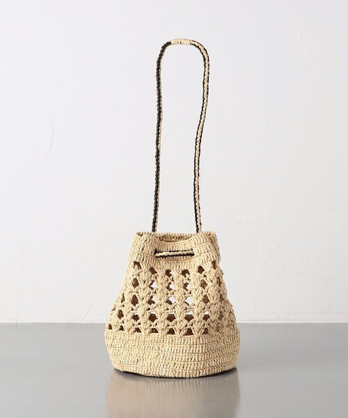 MAISON N.H PARIS（メゾンエヌアッシュパリ）の「＜MAISON N.H PARIS＞NADEGE RAF ショルダーバッグ（かごバッグ・レディース・ナチュラル・FREE）」の4枚目の写真