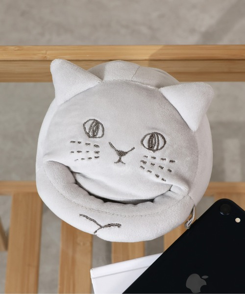 emesuelee(エメスーリー)の「スマホスタンド 猫(スマホグッズ・レディース・アイボリー/グレー/ブラウン・フリー)」の3枚目の写真