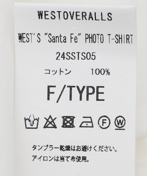 WESTOVERALLS（ウエストオーバーオールズ）の「【WESTOVERALLS / ウェストオーバーオールズ】WESTS Santa Fe PHOTO T-SHIRT（Tシャツ/カットソー・メンズ・ホワイト・LARGE）」の3枚目の写真