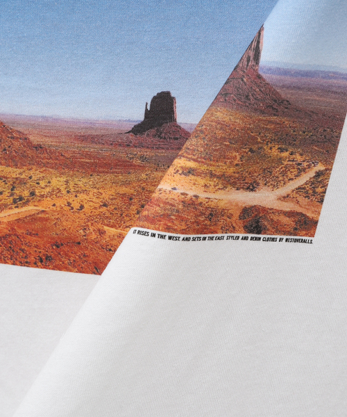 WESTOVERALLS（ウエストオーバーオールズ）の「【WESTOVERALLS / ウェストオーバーオールズ】WESTS Santa Fe PHOTO T-SHIRT（Tシャツ/カットソー・メンズ・ホワイト・LARGE）」の4枚目の写真
