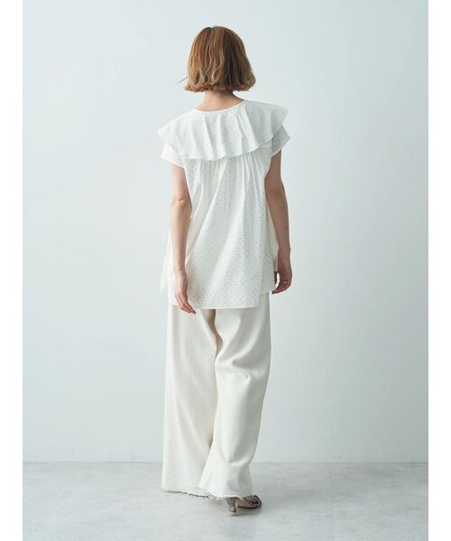 YECCA VECCA(イェッカヴェッカ)の「綿麻バギーツイルパンツ(その他パンツ・レディース・オフホワイト・M/S)」の22枚目の写真