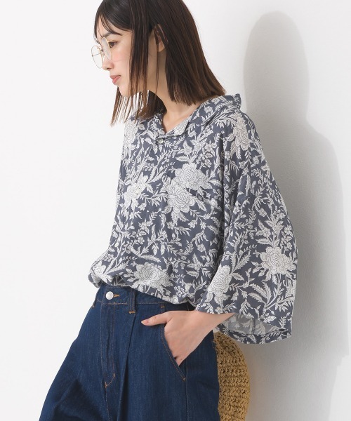 OMNES（オムネス）の「ユニセックス レーヨンアロハシャツ（シャツ/ブラウス・メンズ・ブラウン系その他/ブラック/モカ/ブラック系その他/ブルー系その他・LARGE/MEDIUM）」の3枚目の写真