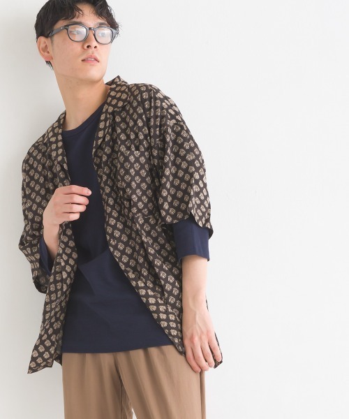 OMNES（オムネス）の「ユニセックス レーヨンアロハシャツ（シャツ/ブラウス・メンズ・ブラウン系その他/ブラック/モカ/ブラック系その他/ブルー系その他・LARGE/MEDIUM）」の21枚目の写真