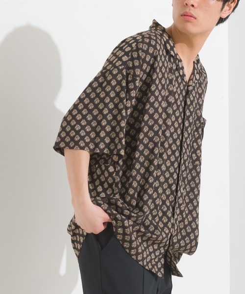 OMNES（オムネス）の「ユニセックス レーヨンアロハシャツ（シャツ/ブラウス・メンズ・ブラウン系その他/ブラック/モカ/ブラック系その他/ブルー系その他・LARGE/MEDIUM）」の22枚目の写真