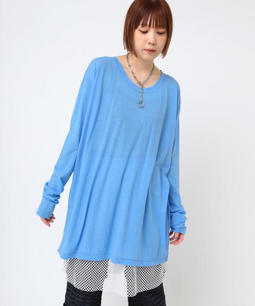 RNA(アールエヌエー)の「M2250 シアールーズロンT(Tシャツ/カットソー・レディース・ホワイト/ブラック/オレンジ/ライトブルー/ピンク・MEDIUM)」の3枚目の写真