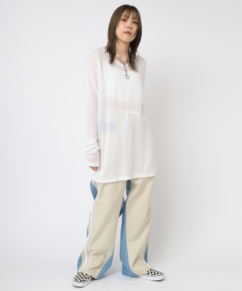 RNA(アールエヌエー)の「M2250 シアールーズロンT(Tシャツ/カットソー・レディース・ホワイト/ブラック/オレンジ/ライトブルー/ピンク・MEDIUM)」の21枚目の写真